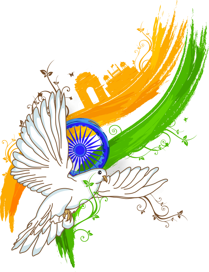Picsart Png, Hair Png, 15 August, Happy Independence - Independence Day India 2018 (732x951), Png Download