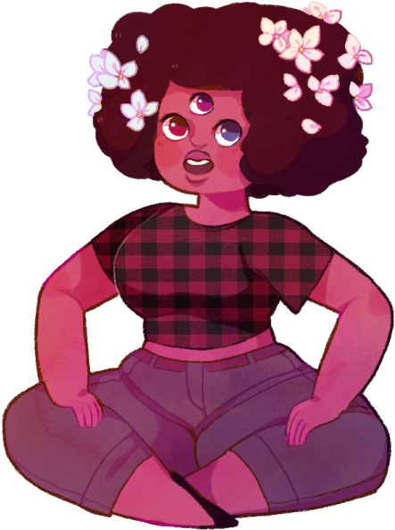 Illustration My Art Fanart Flowers Artists On Tumblr - Garnet Fanart (500x634), Png Download