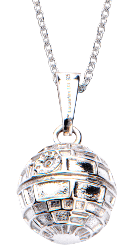 Womens Sterling Silver 3d Death Star Necklace - Star Wars Death Star Necklace - 925 One Size / Silver (850x850), Png Download