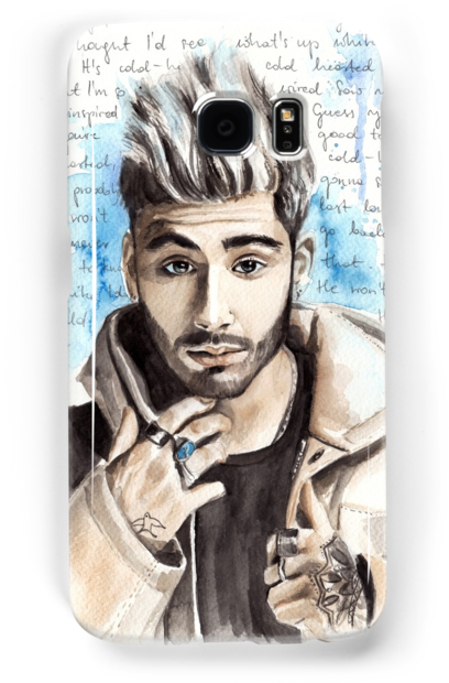 Watercolour By Waterlyrics - Zayn Malik Oil Painting (500x700), Png Download