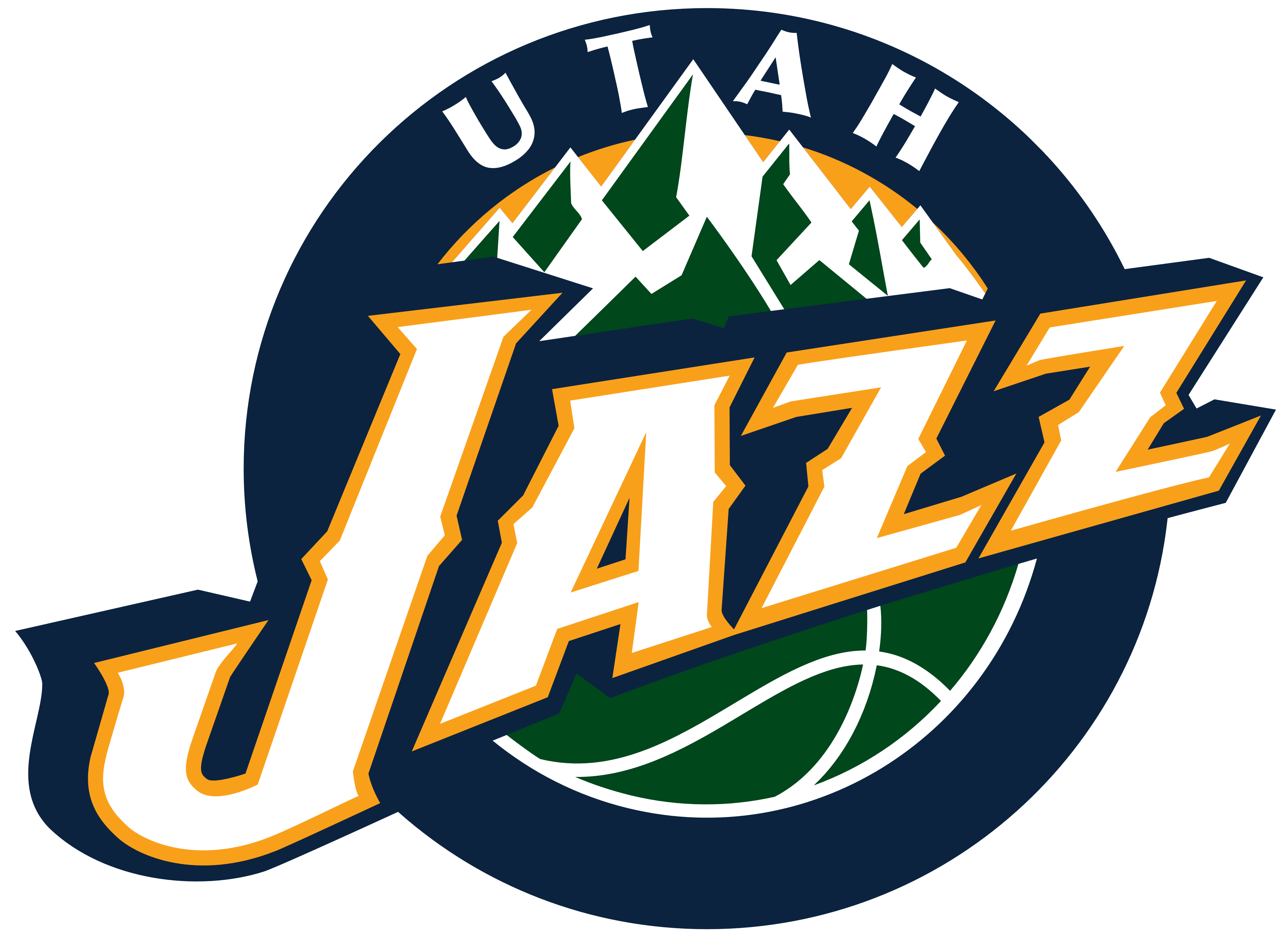 Utah Logo Png Stickpng - Utah Jazz Logo Png (1280x942), Png Download