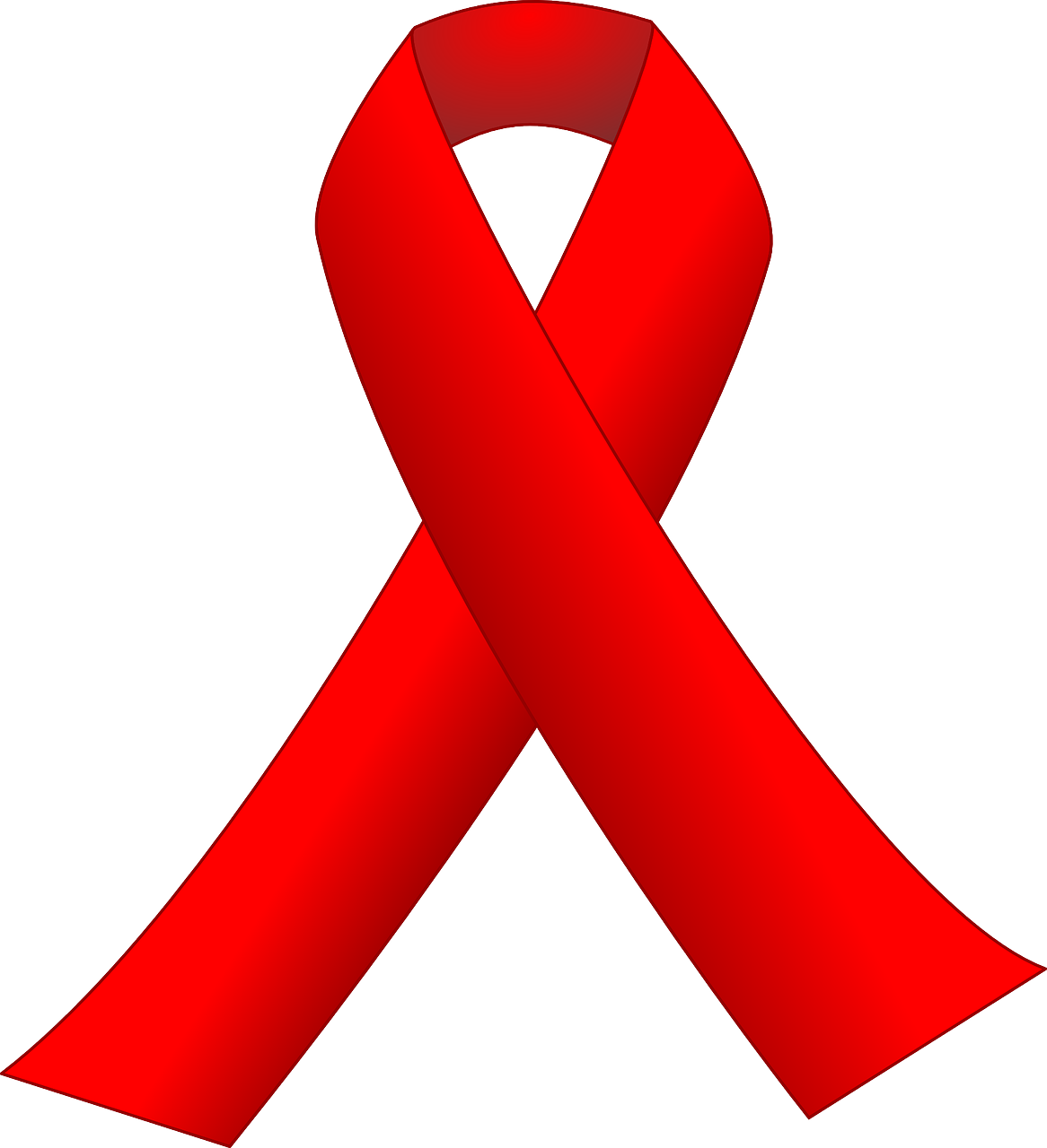 Red Ribbon Clipart Png (547x600), Png Download