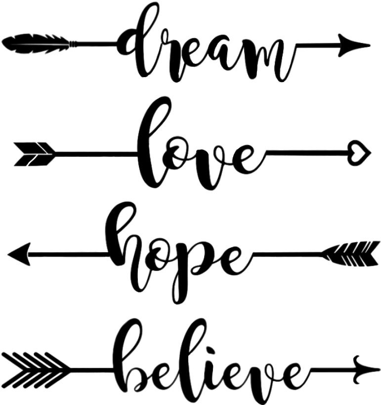 Image Library Library Tumblr Blackandwhite Black White - Dream Love Hope Believe (1024x1024), Png Download