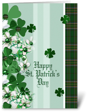 Patrick's Day Greeting Greeting Card - Tartan (350x396), Png Download