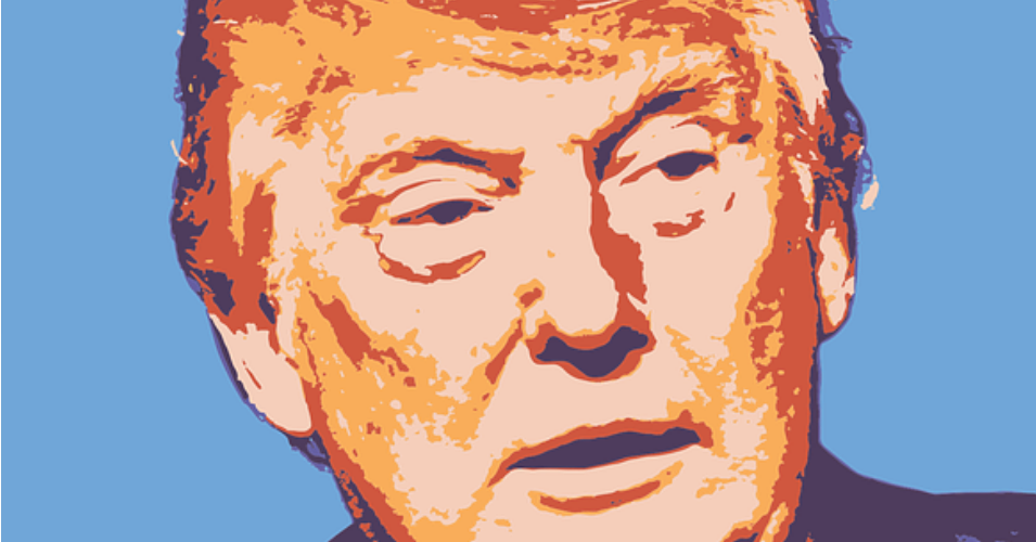 Donald Trump Portrait Art Picture On Stretched Canvas, (955x500), Png Download