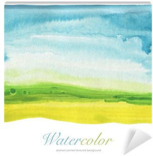 Abstract Watercolor Hand Painted Landscape Background - Painting (400x400), Png Download