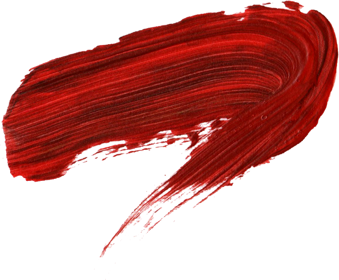 52 Paint Brush Stroke - Red Hair (667x551), Png Download