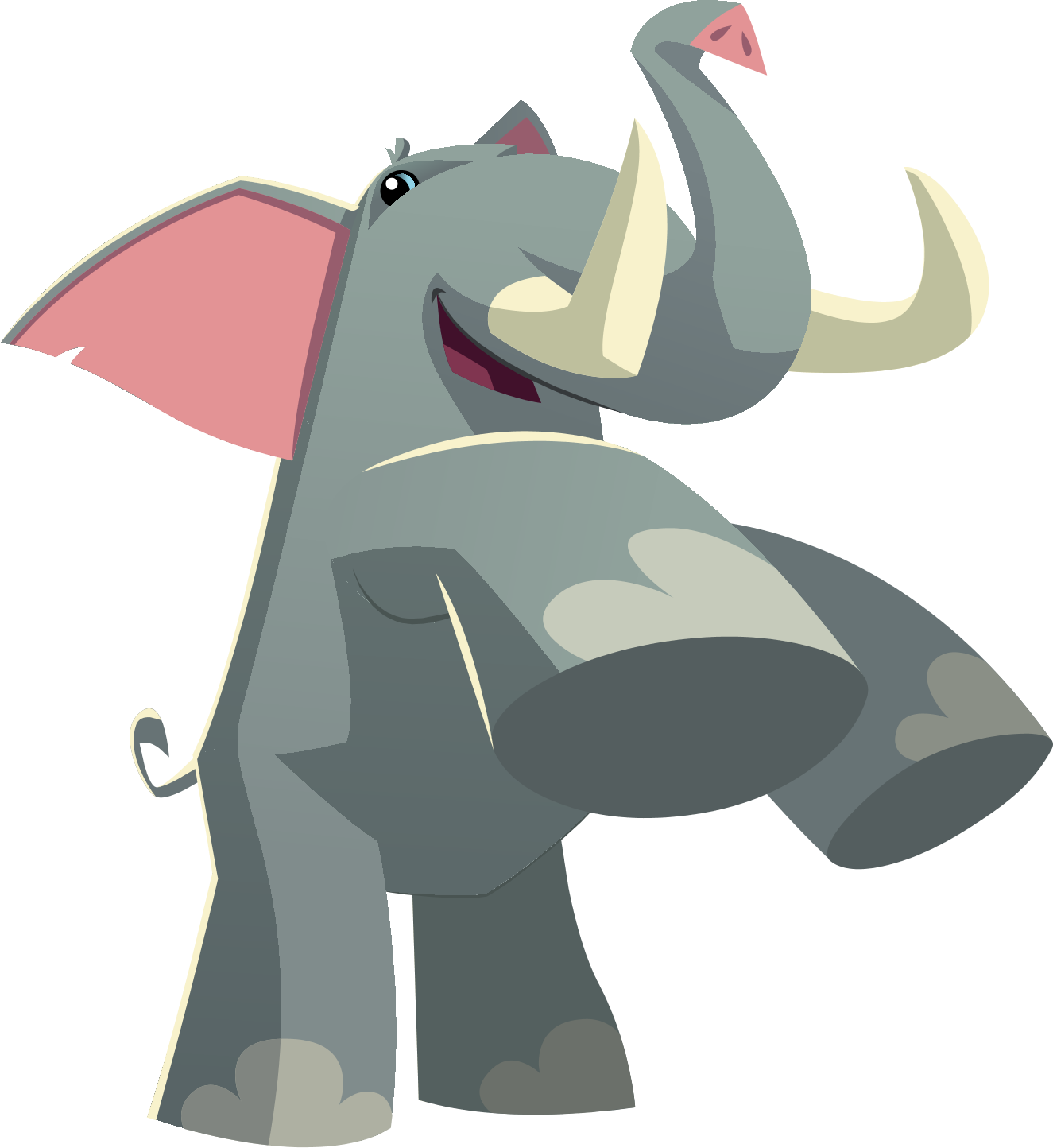 Renovated Art Elephant - Animal Jam Elephant Png (1325x1444), Png Download