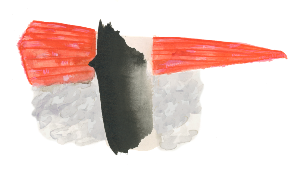 15 Sushi Kani R2 - Origami (1000x581), Png Download