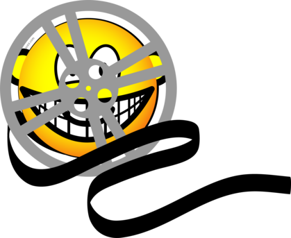 Movie Reel Emoticon - Movie Emoticon (419x343), Png Download