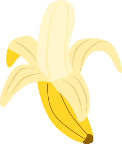 Banana Clipart - Peeled Banana Clipart (467x550), Png Download