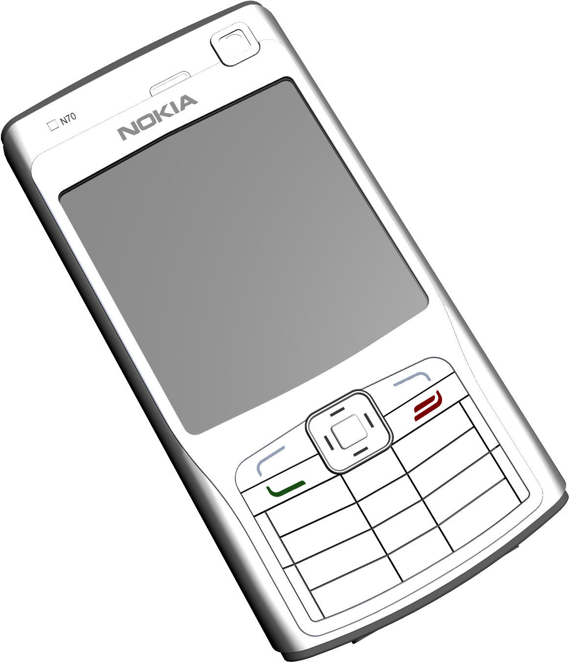 Nokia N70 Phone Png Clipart - Nokia 6630 (1201x1401), Png Download