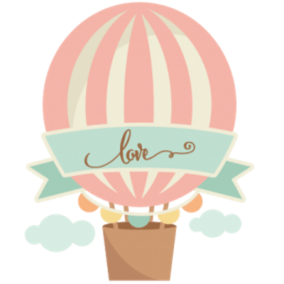 Love Hot Air Balloon - Hot Air Balloon Vector Cute (400x400), Png Download