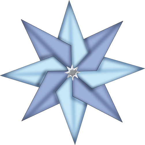 Christmas Blue Star Ornament Png Clipart - Clip Art Christmas Star (503x504), Png Download