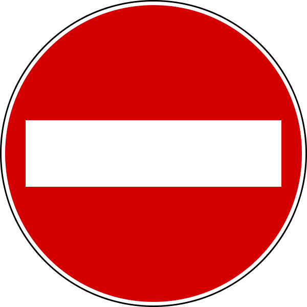 Road Sign No Entry (480x480), Png Download