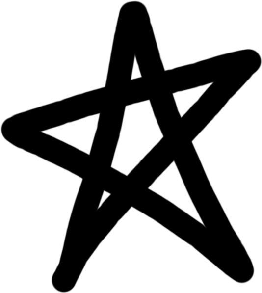 Download HD Drawn Stare Star Background - White Doodle Stars Png