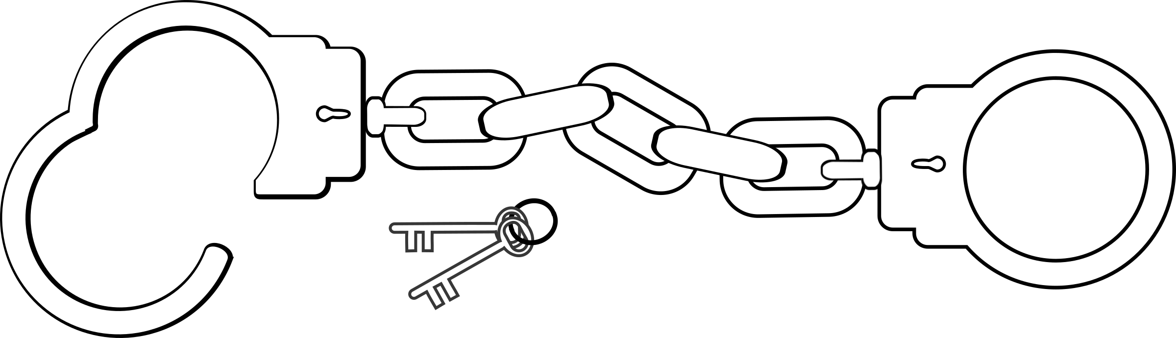 This Free Icons Png Design Of Handcuffs And Keys (2400x690), Png Download