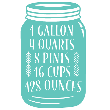 Clipart Black And White Download Gallon Svg Cuts Scrapbook - Gallon Jar Clipart (432x432), Png Download