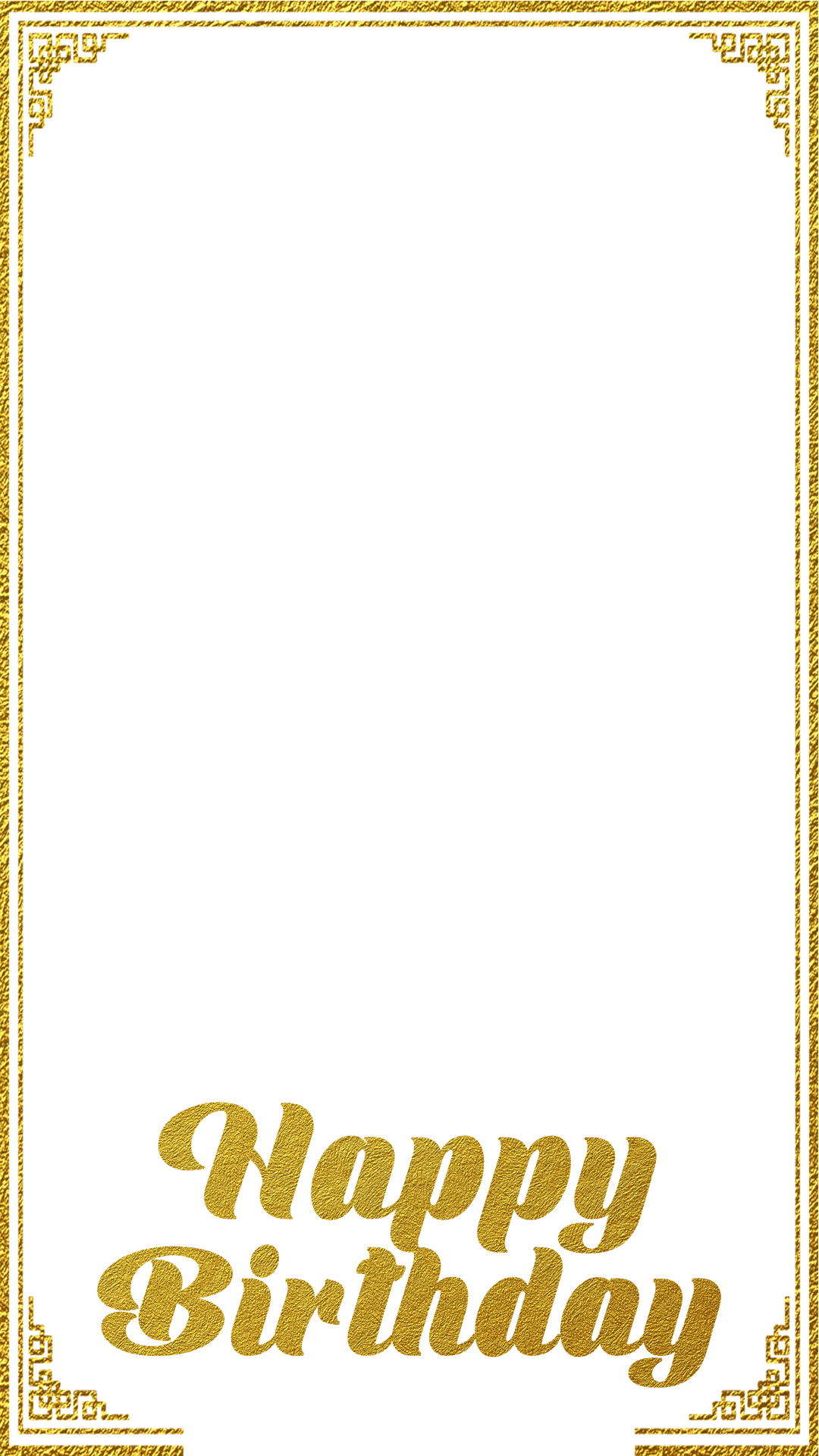 Gold Frame Birthday Snapchat Filter Geofilter Maker - Poster (1080x1920), Png Download
