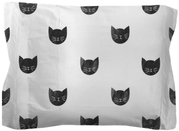 Seamless Pattern With Watercolor Black Cats - Black Cat (400x400), Png Download