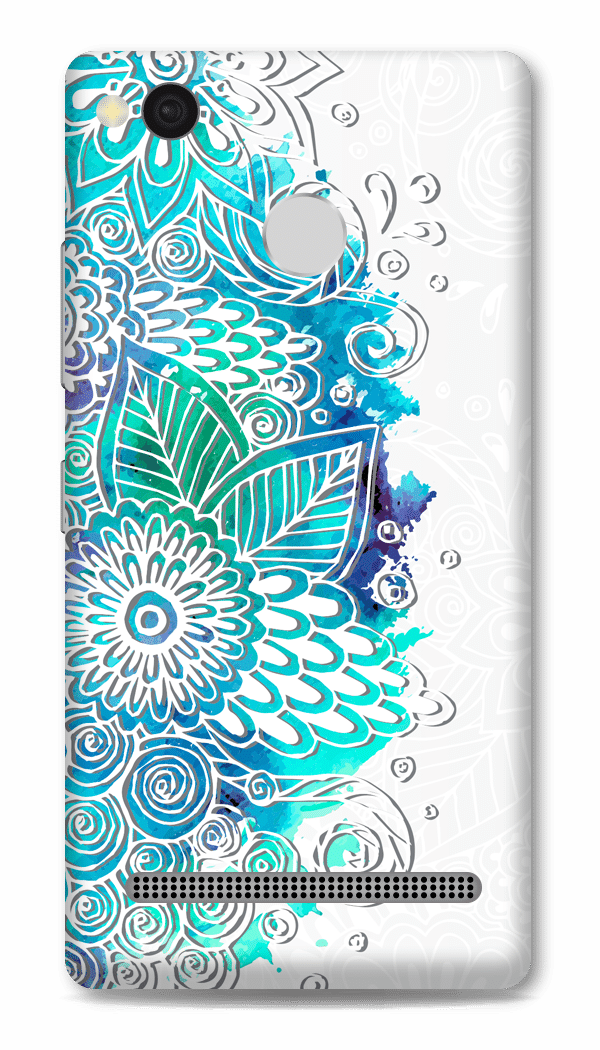 Blue Watercolor Flowers White Background - Still Poster Print By Kimberly Allen (600x1050), Png Download