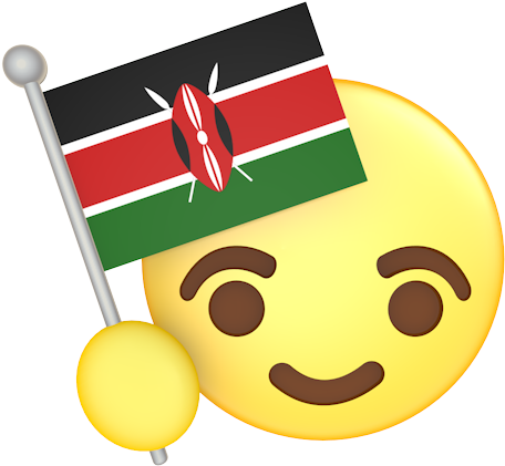 Kenya National Flag Emoji Emoticons - Denmark Flag Emoji (500x500), Png Download