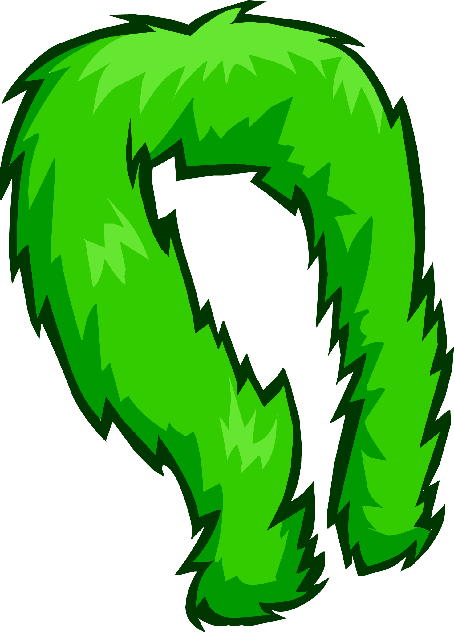 Green Feather Boa - Club Penguin Boa (1474x2049), Png Download