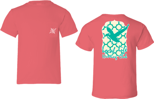 Duck Hunt Club Short Sleeve Tee - T-shirt (600x387), Png Download