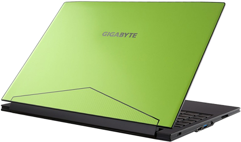 Gigabyte Aero 14 Laptop Green Left Back - Excaliberpc Gigabyte Aero 14wv7-gn4 (i7-7700hq, 16gb (500x300), Png Download