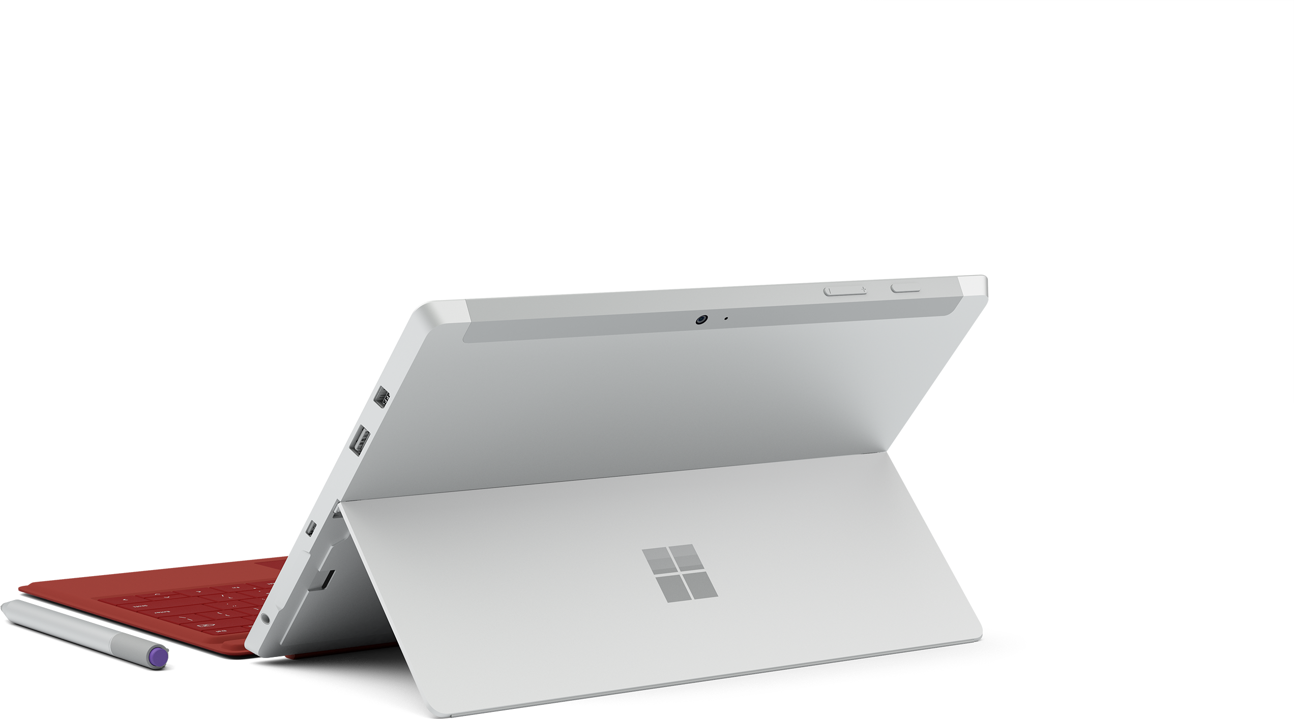 Back View With Type Cover - Microsoft Surface 3 (3000x1688), Png Download
