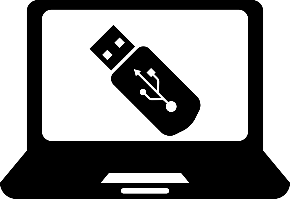 Laptop Back Png - Technology Logo Black And White (980x672), Png Download