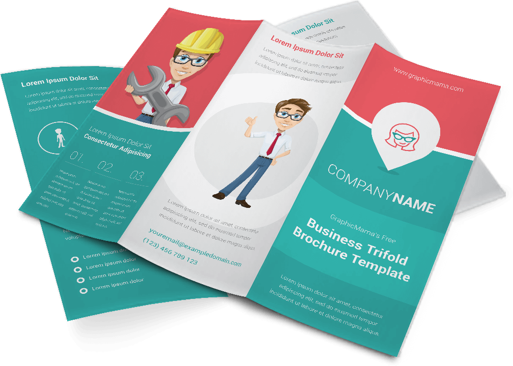 Template Triple My Success Picture Freeuse Stock - Tri Fold Brochure Png (1048x1106), Png Download