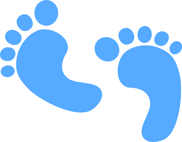 Light Blue Clipart Blue Baby Footprint - Sonajas Para Baby Shower (600x468), Png Download
