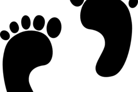 Baby Girl Png - Foot Prints Png (450x300), Png Download