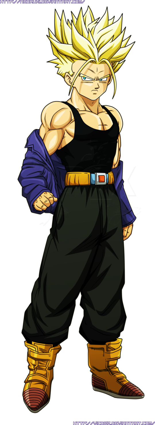 Mirai Trunks Vs Buu Battles Comic Vine - Trunks Ssj (540x1479), Png Download