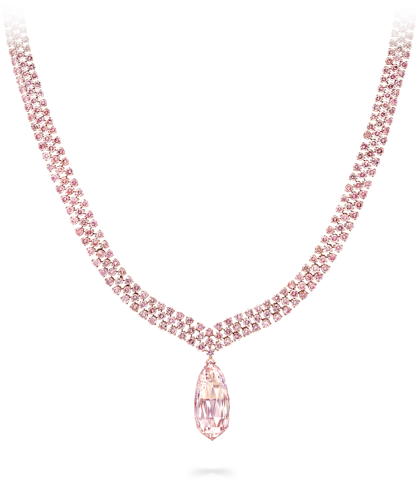 Pink Diamond Necklace 57 94 Cts Graff In - Necklace (2000x2000), Png Download