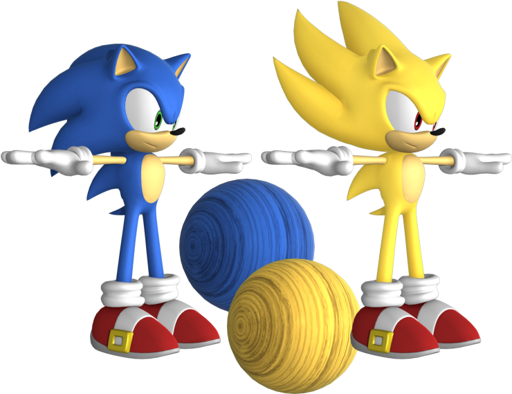 Download Zip Archive - Sonic Forces Sonic Model (750x650), Png Download