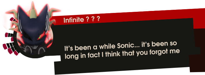 Some Leaked Sonic Forces Dialogue - Infinite Logo Sonic Forces (734x294), Png Download