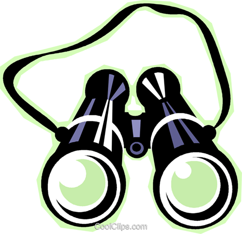 Binoculars Royalty Free Vector Clip Art Illustration - Clip Art Binoculars (480x464), Png Download