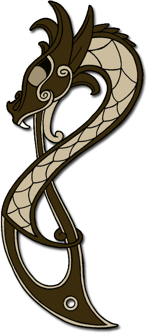 Viking Dragon Outline - Norse Dragon Symbol Png (320x667), Png Download