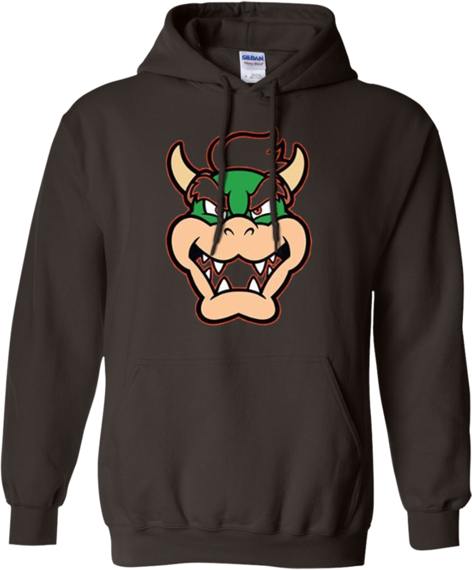 Nintendo Super Mario Bowser Pocket Face Graphic T-shirt - Hoodie (1155x1155), Png Download