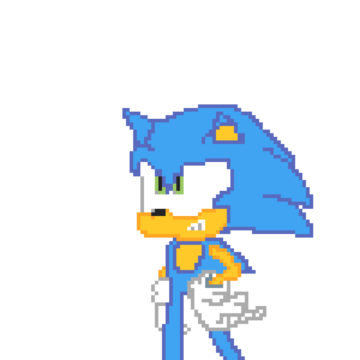 Sonic Forces Pixel Style - Cartoon (1200x1200), Png Download