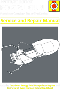 Portal Gun Service And Repair Manual - Poster (674x518), Png Download
