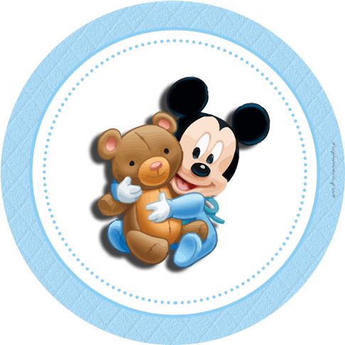 Kit Baby Disney Gratuito Para Imprimir, Vários Rótulos - Pluto Y Mickey Bebes (492x492), Png Download