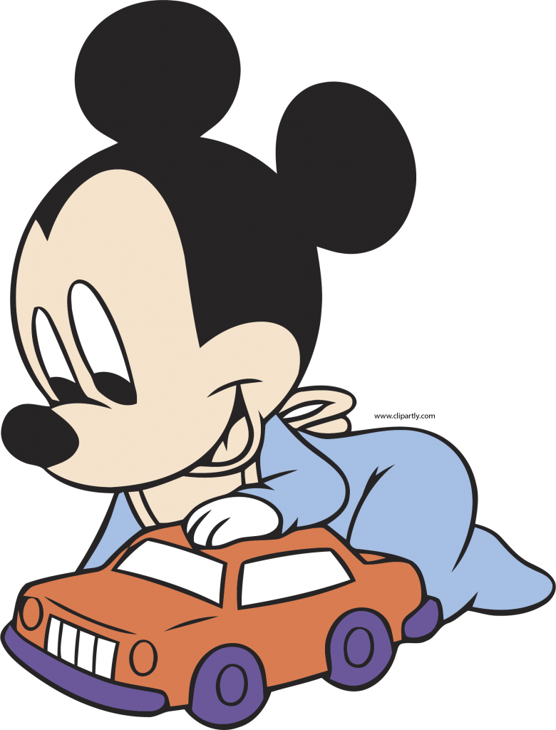 Baby Mickey Car Clipart Png - Baby Mickey Mouse Drawings (780x1024), Png Download