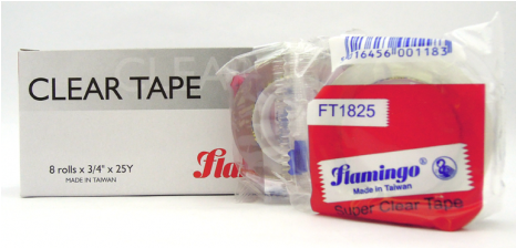 Flamingo Clear Tape 1/2" - Flamingo Stationery (465x465), Png Download