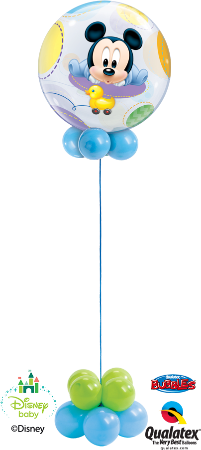 Original Size Is 415 × 920 Pixels - 22" Single Bubble Baby Mickey - Mylar Balloons Foil (415x920), Png Download