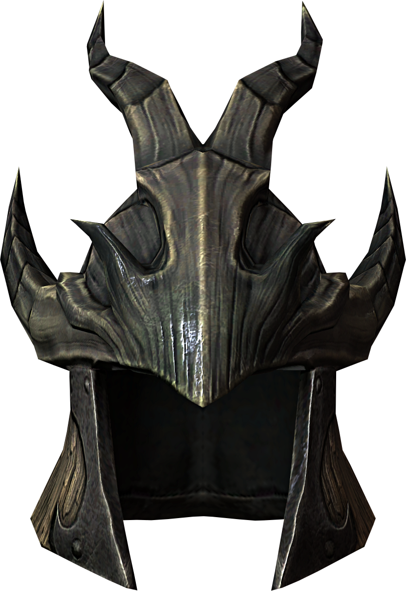 Dragon Helmet Skyrim - Demon Helmet Png (831x1208), Png Download
