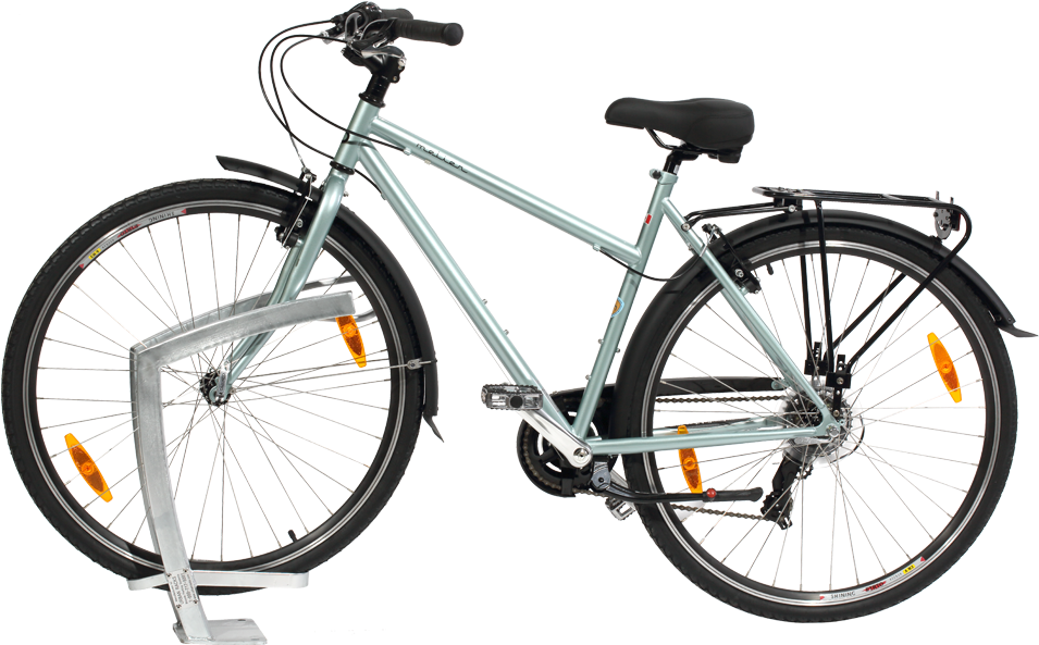 Urban Rack Auclair Rack Side View - Hybrid Bicycle (1080x619), Png Download