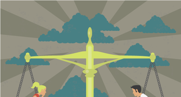 Gender Equality Balance Poster (612x344), Png Download